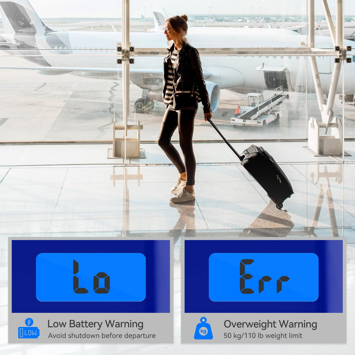 Luggage Scale Dr.meter Travel Essentials Luggage Weight Scale Backlight LCD (1 * Blue)