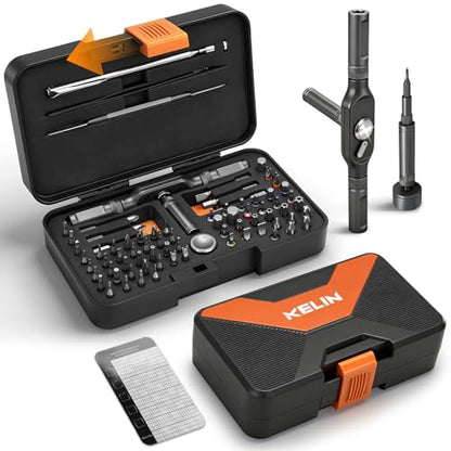 43-in-1 Magnetic Ratchet Screwdriver Set with S2 Steel Bits, T Handle Design for Home Repair, DIY Projects