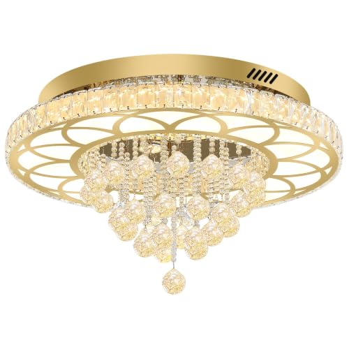 Flush Mount Crystal Chandelier