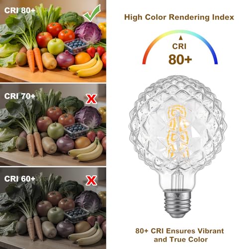 G95 6W 2700K Dimmable Light LED Bulb