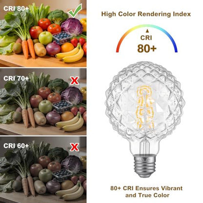 G95 6W 2700K Dimmable Light LED Bulb
