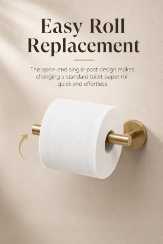 Single Post Toilet Paper Holder (Gold)
