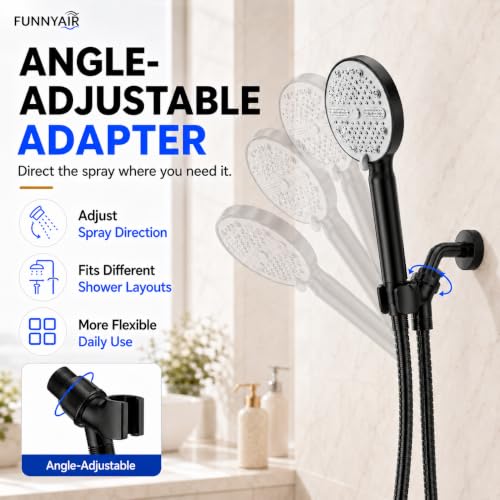 High Pressure Shower Head (Black)