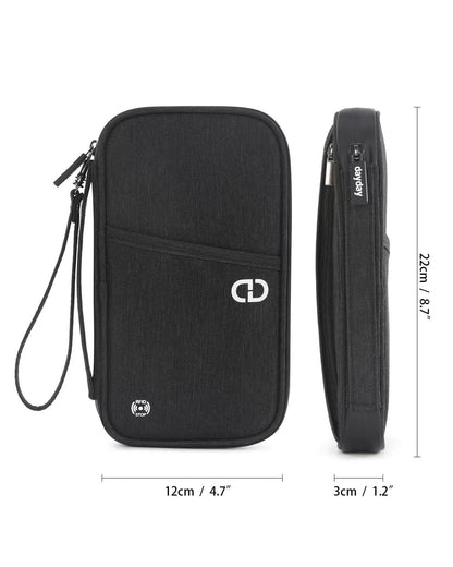 Family Passport Holder Organizer (Deep Black)