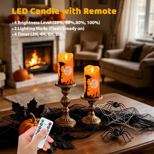 Fall Flameless Candles Set of 2