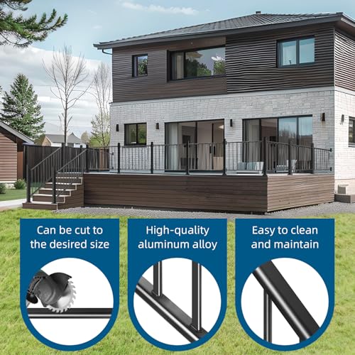 Aluminum Deck Railing with a Matte Black Powder