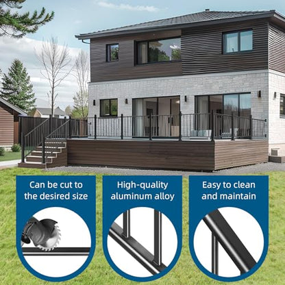 Aluminum Deck Railing with a Matte Black Powder
