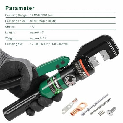 Hydraulic Crimping Tool (12-2/0 AWG)