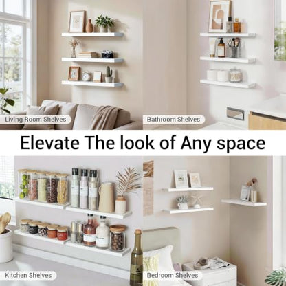 White Floating Shelves 22.5in (C. White - Modern Minimalist Style / 22.5inches)