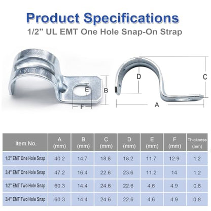 UL EMT Straps Heavy Duty Conduit Strap