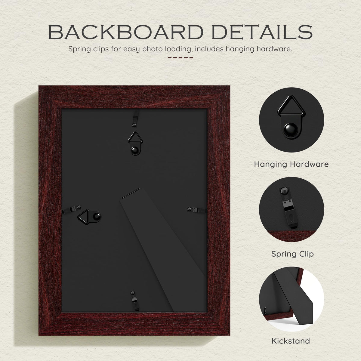 5x7 Red Wood Grain Picture Frame (Red Frame Red Mat / 5x7)