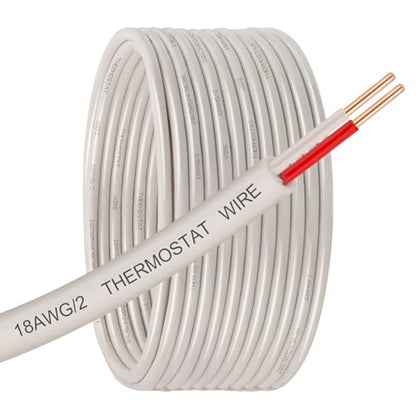 18 2 Thermostat Wire 30FT (white-18/2 / 30FT)