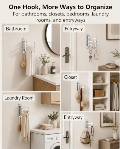 3 Arm Swivel Wall Hook