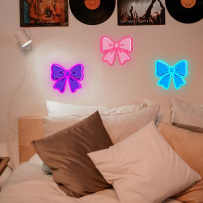 3 PCS Flower Neon Sign Dimmable UV