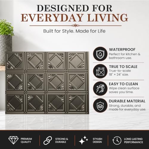 Charleston Decorative Kitchen Backsplash Kit