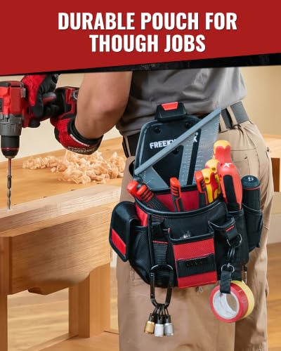 Electrician Tool Pouch with Quick Detach Belt Clip
