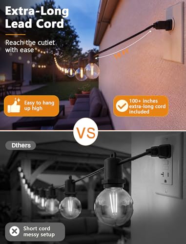 S3 LED Outdoor String Lights with Bulbs