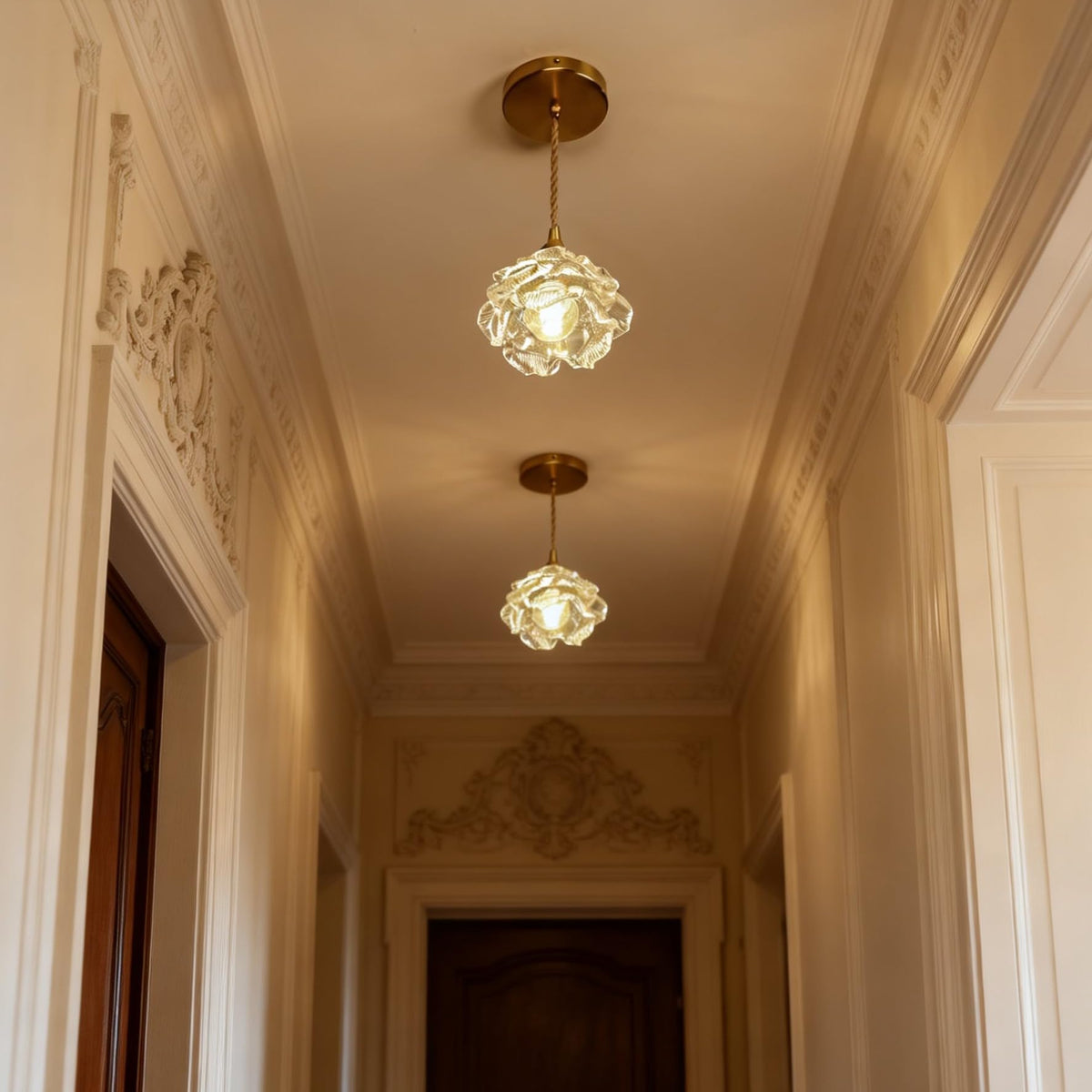 Brass Mini Pendant Light (Transparent lampshade)