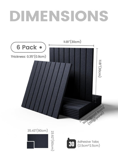 Felt Bulletin Board & Cork Board Alternative 36'' x 24'' (Navy Blue / Fine-stripe 6-pack)
