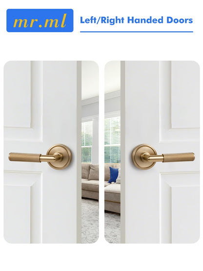 Knurled Door Lever Champagne Bronze Double Dummy Door Handle (Champagne Bronze)