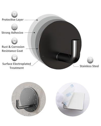 Adhesive Hooks for Hanging Wall Hook Self Adhesive Key Hat Coat