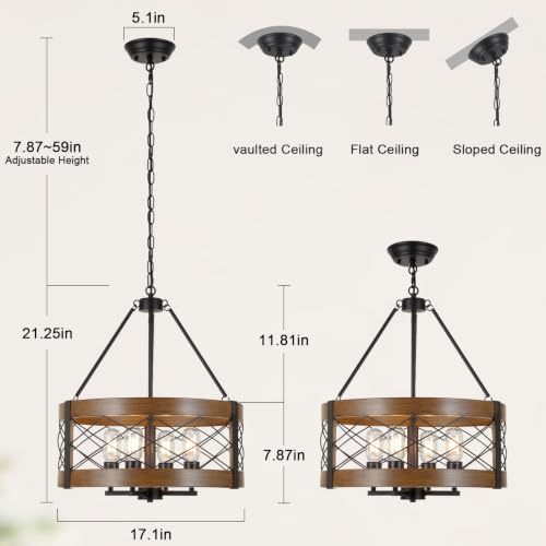 Farmhouse Chandelier for Dining Room