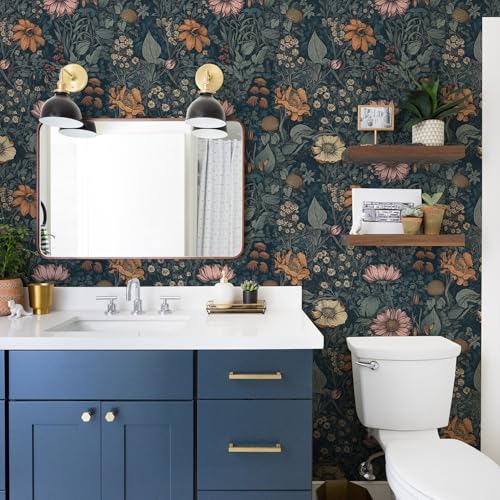 Vintage Peel and Stick Wallpaper Boho Floral Wallpaper Removable