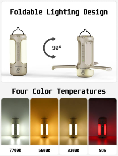 4 in 1 Rechargeable Camping Lantern with Bluetooth Speaker