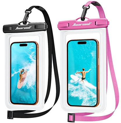 Waterproof Phone Pouch (2-Pack Pink & Black)