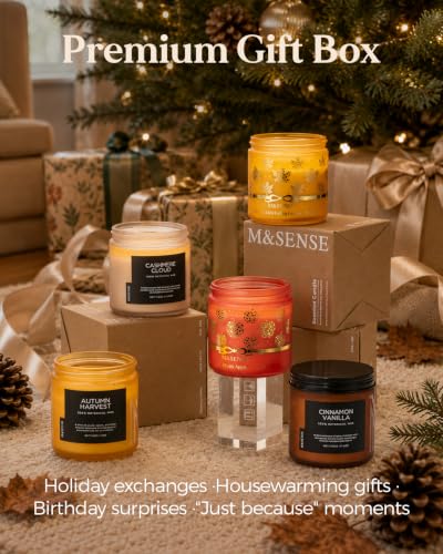 Fireside Bourbon Scented Candle Smoky Oak for Winter Christmas Gift (Medium Jar / Fireside BourbonNew)