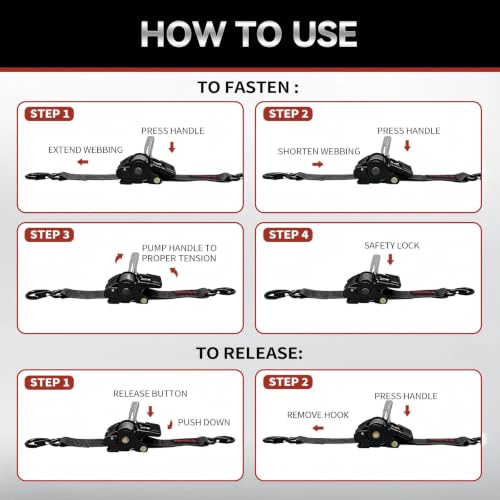 Retractable Ratchet Straps
