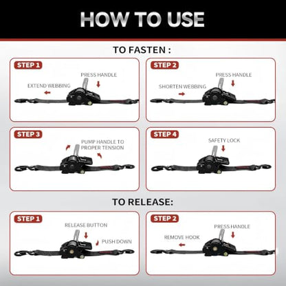 Retractable Ratchet Straps