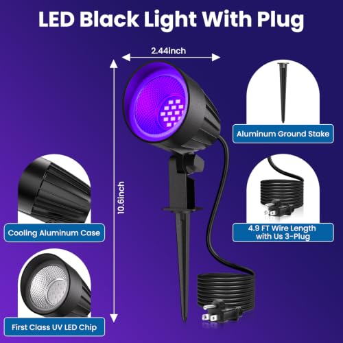 Black Light Outdoor Spotlight