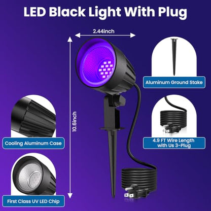 Black Light Outdoor Spotlight