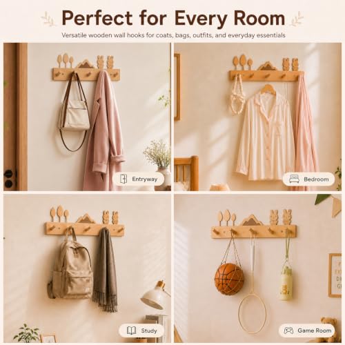 Decorative Wooden Wall Hooks