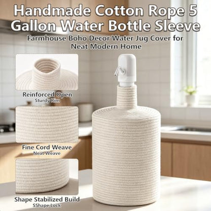 Woven Jute Water Jug Cover for 5 Gallon Bottles Water Dispenser