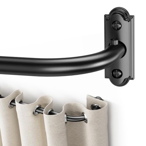 Curtain Rods Wrap Around Blackout 1 Inch Curtain Rods for Windows