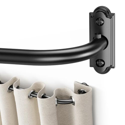 Curtain Rods Wrap Around Blackout 1 Inch Curtain Rods for Windows
