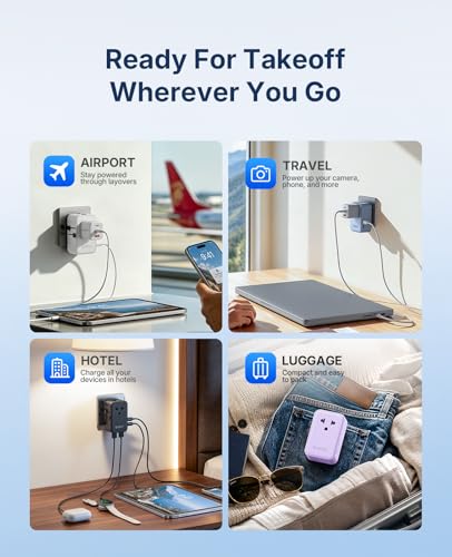 European Travel Plug Adapter USB C