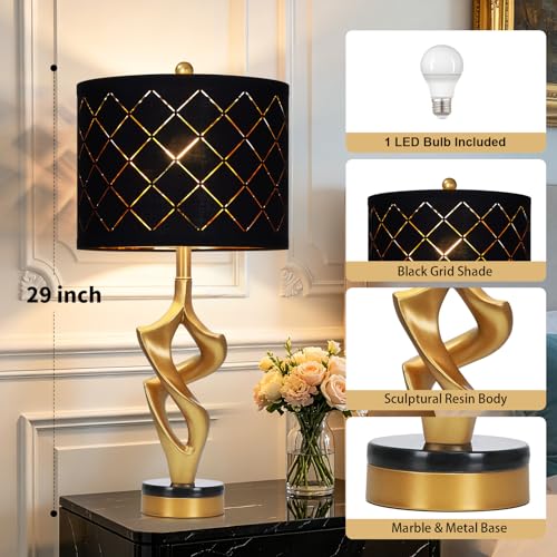 Marble Table Lamps Set of 2