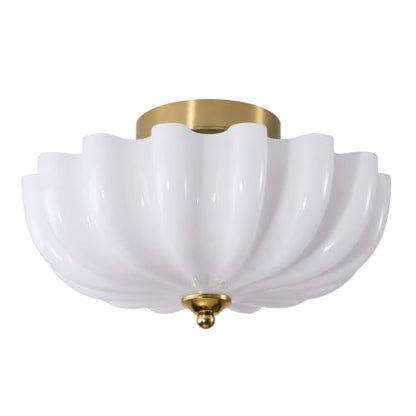 Milk Glass Schoolhouse Ceiling Light