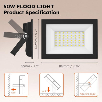 LED Flood Lights Outdoor 50W (50W 1-Pack)