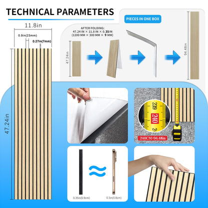 2 Packs 3D Wall Panels Peel and Stick (Dark Walnut)
