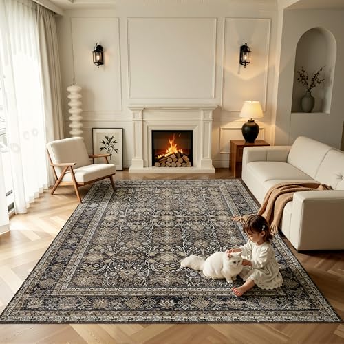 Washable Area Rug 8×10 for Living Room (Copper / 8' x 10' (Rectangular))