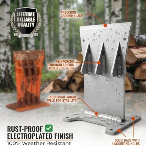 Heavy Duty Manual Kindling Splitter with Bolt