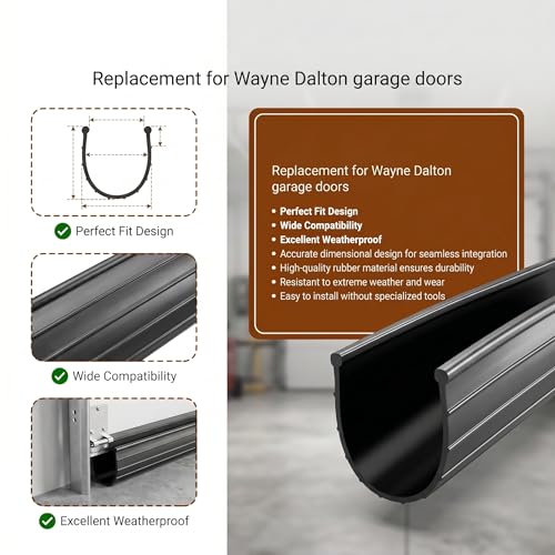 Replacement for Wayne Dalton Garage Door Bottom Seal 154448