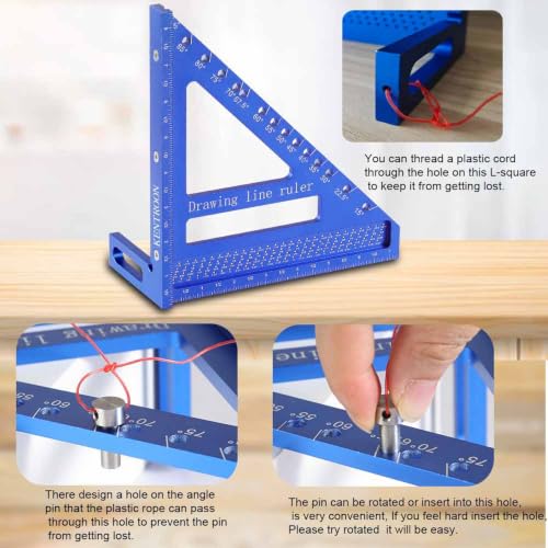 3D Multi Angle Measuring Ruler (Red)