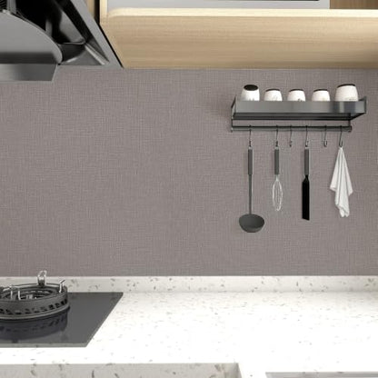 Grasscloth Peel and Stick Wallpaper Textured Contact Paper Faux Linen Removable Self Adhesive Vinyl Wallpaper for Bedroom Living Room Cabinets