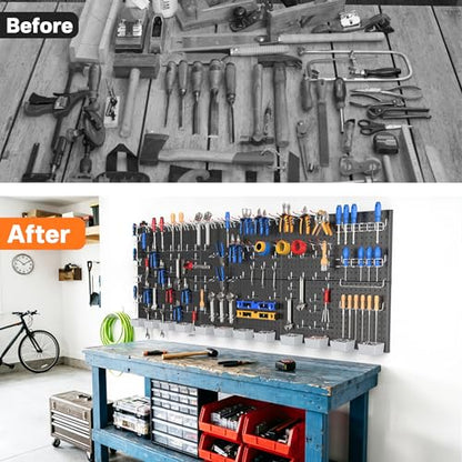 Garage Tools Organizer Boards Kit with Hooks