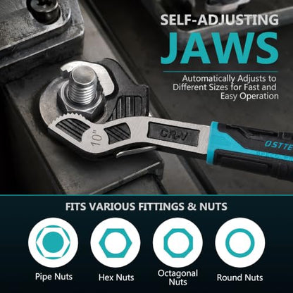Self Adjusting Pipe Wrench Set